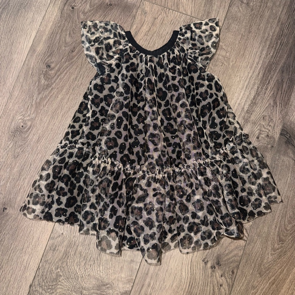 Baby Starters Black and Tan Leopard Dress